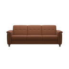 Flora Wood Leather Sofa - Indoor