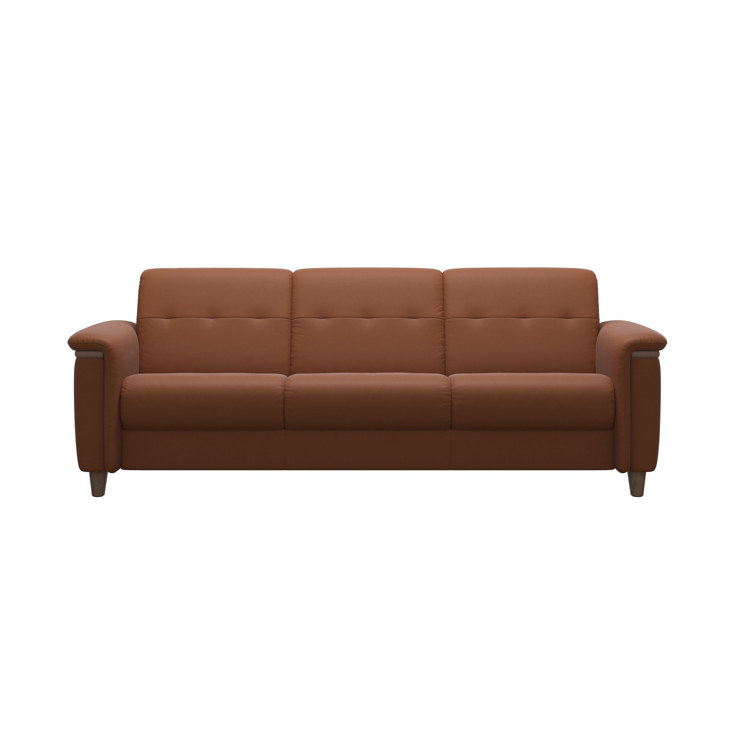 Flora Wood Leather Sofa - Indoor