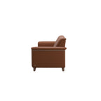 Flora Wood Leather Sofa - Indoor