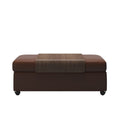 Flora Wood Double Ottoman with Table - Dining Table