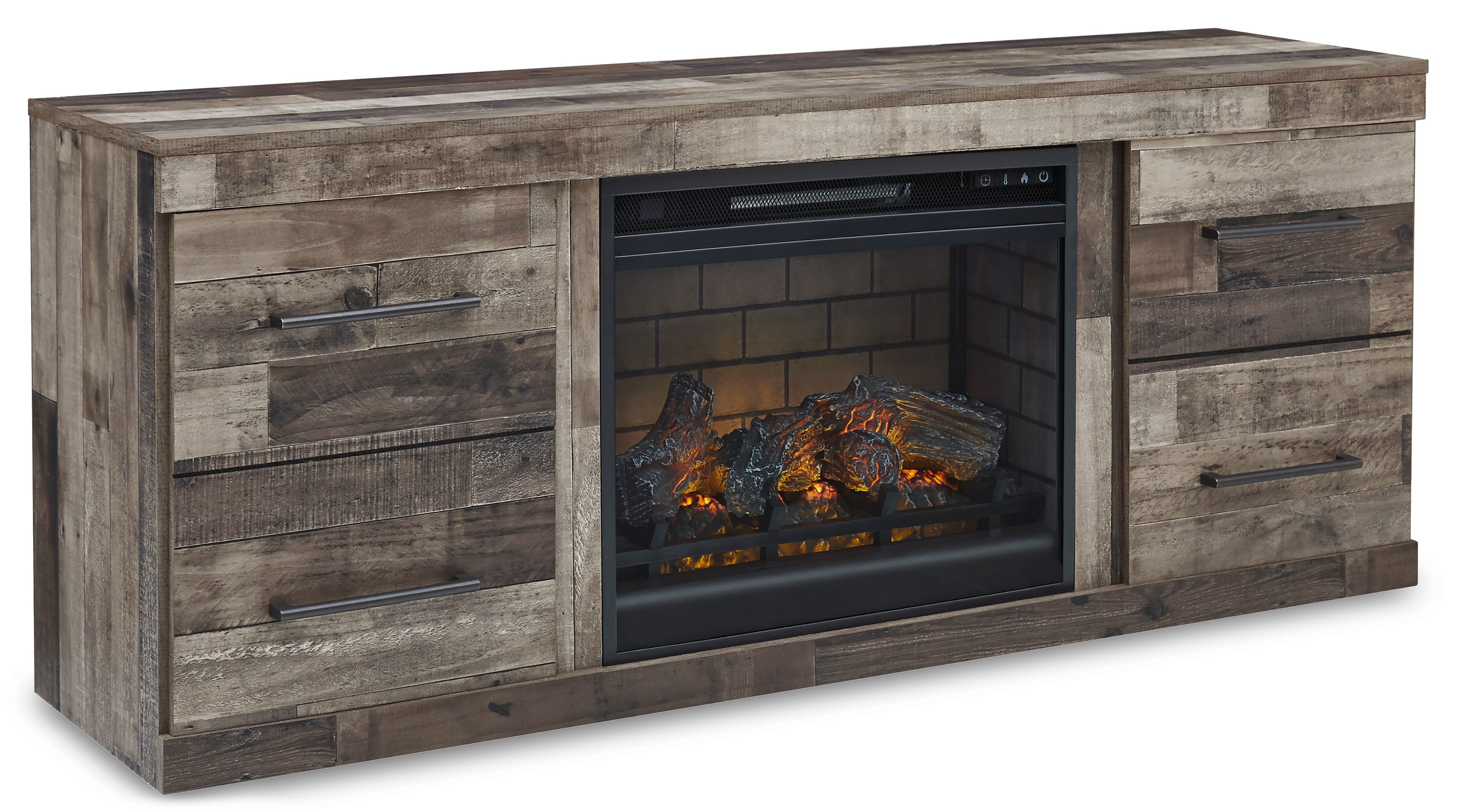 Derekson TV Stand with Electric Fireplace - Indoor