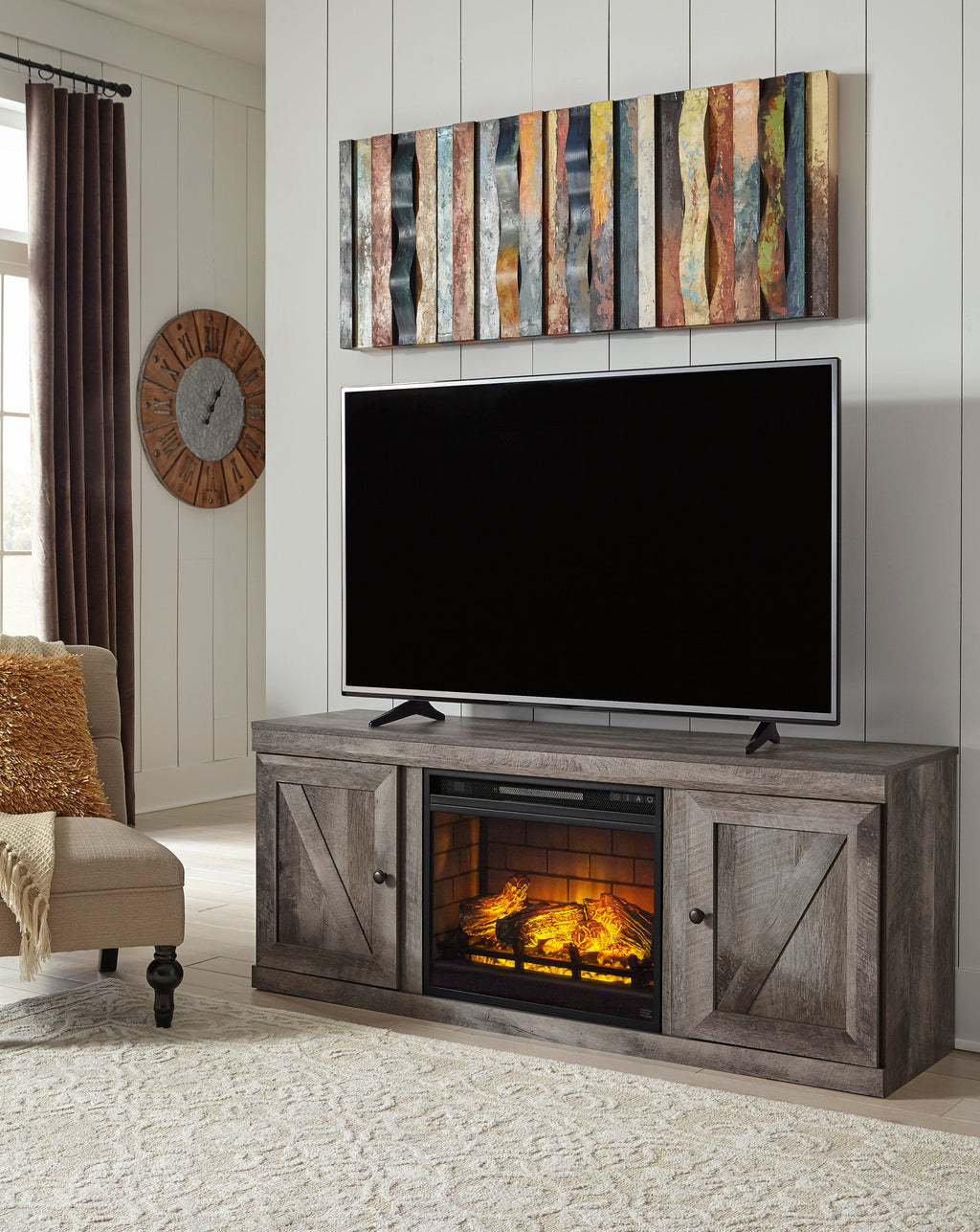 Wynnlow TV Stand with Electric Fireplace - Indoor