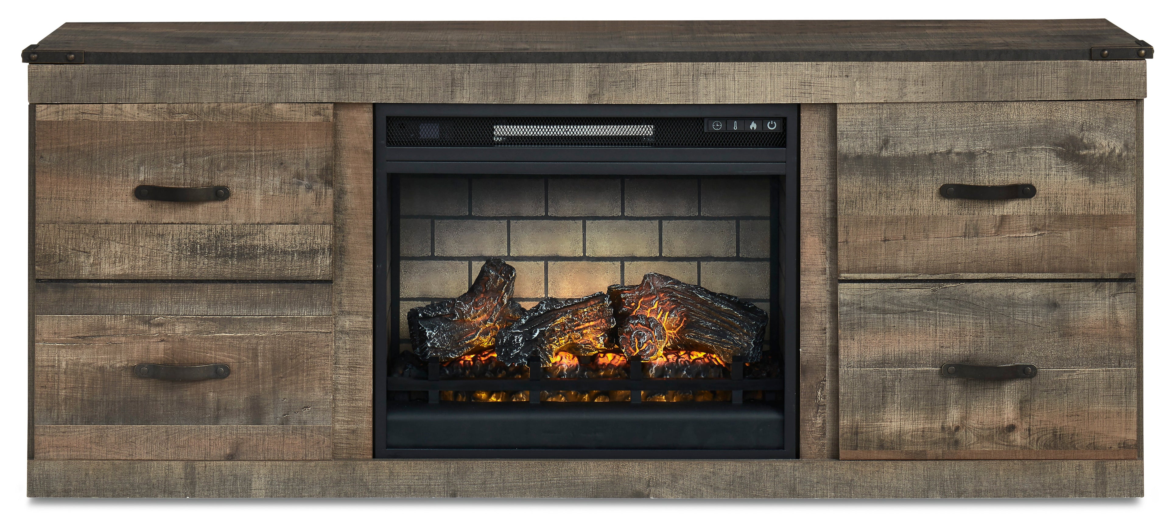 Trinell TV Stand with Electric Fireplace - Indoor
