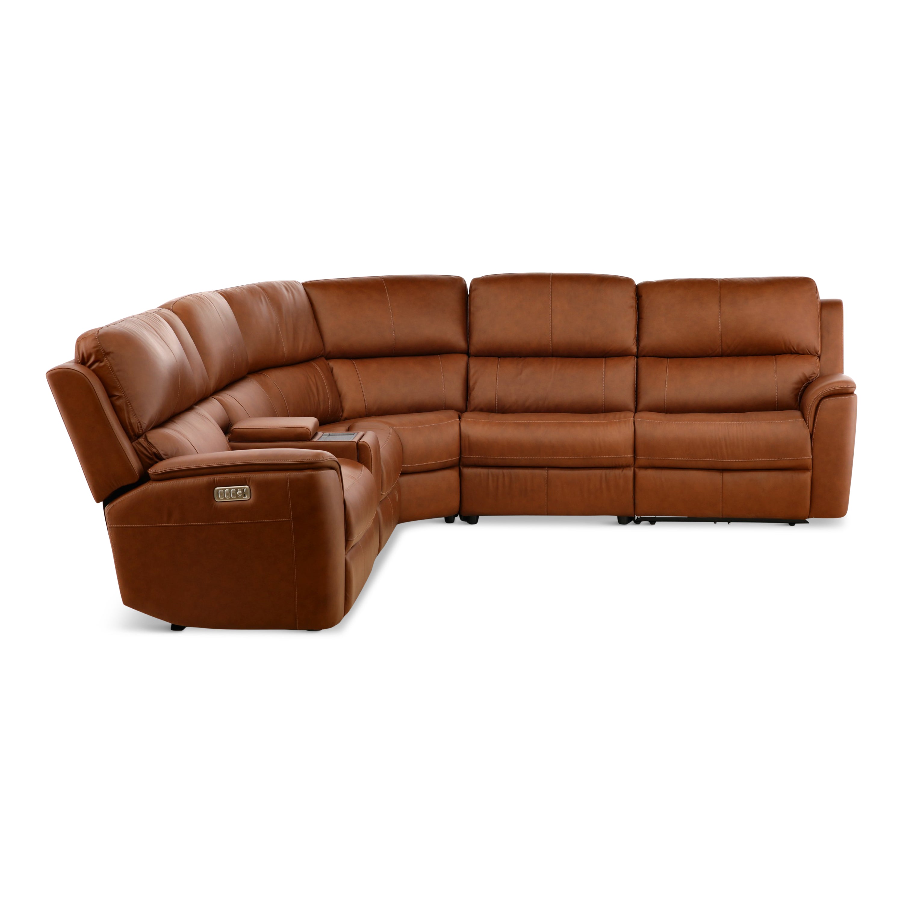 Karson 6-Piece Power Reclining Leather Sectional - Set