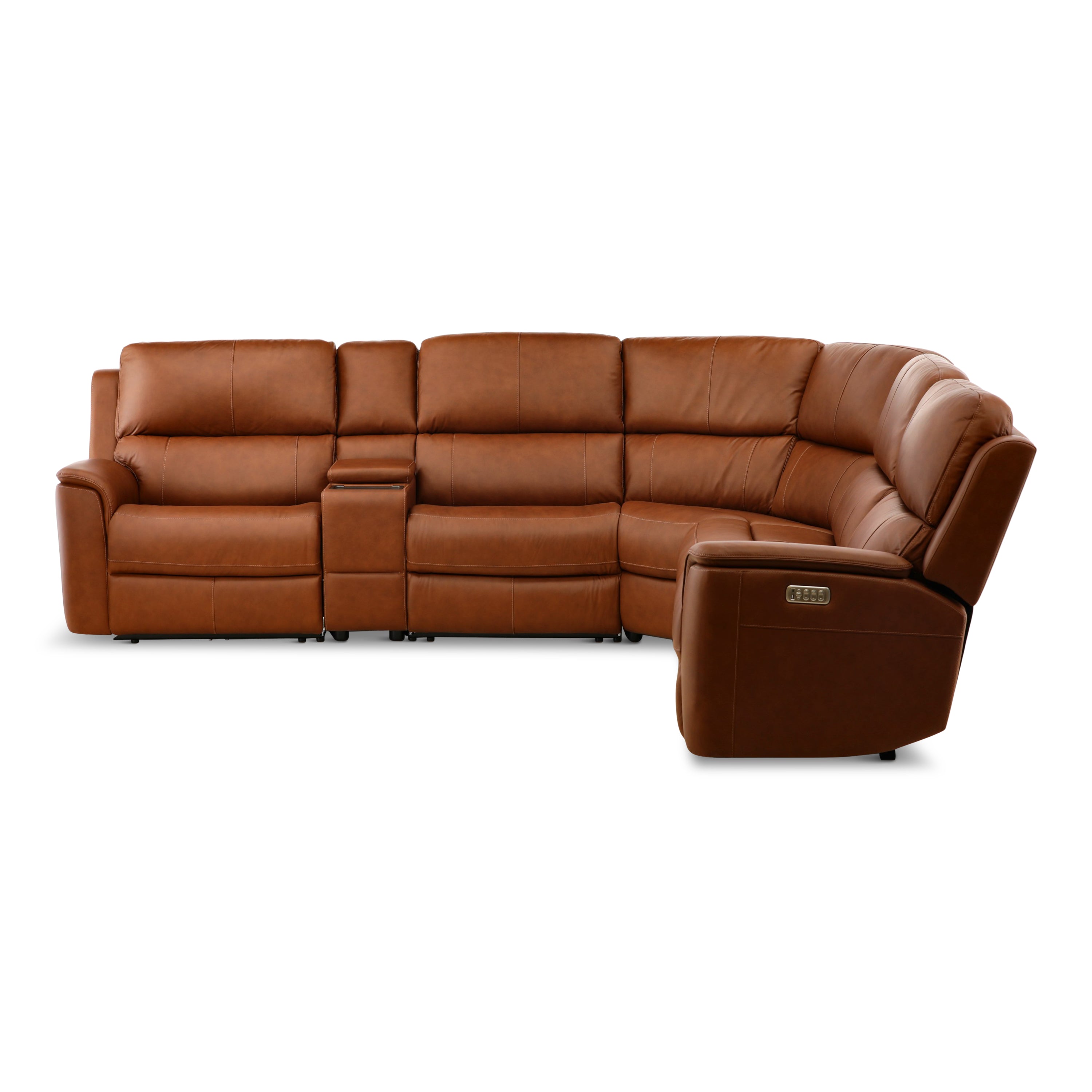 Karson 6-Piece Power Reclining Leather Sectional - Set