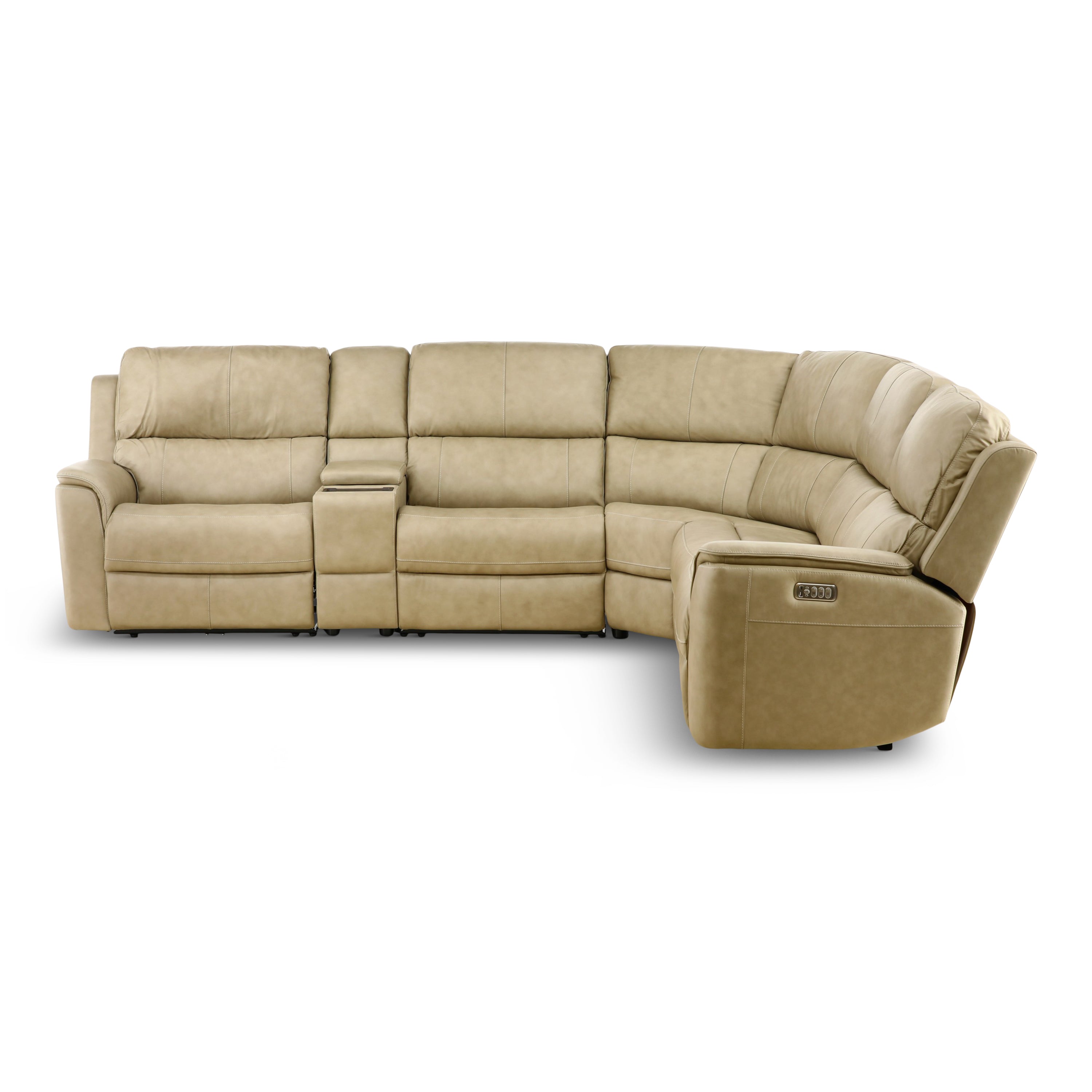 Karson 6-Piece Power Reclining Leather Sectional - Set