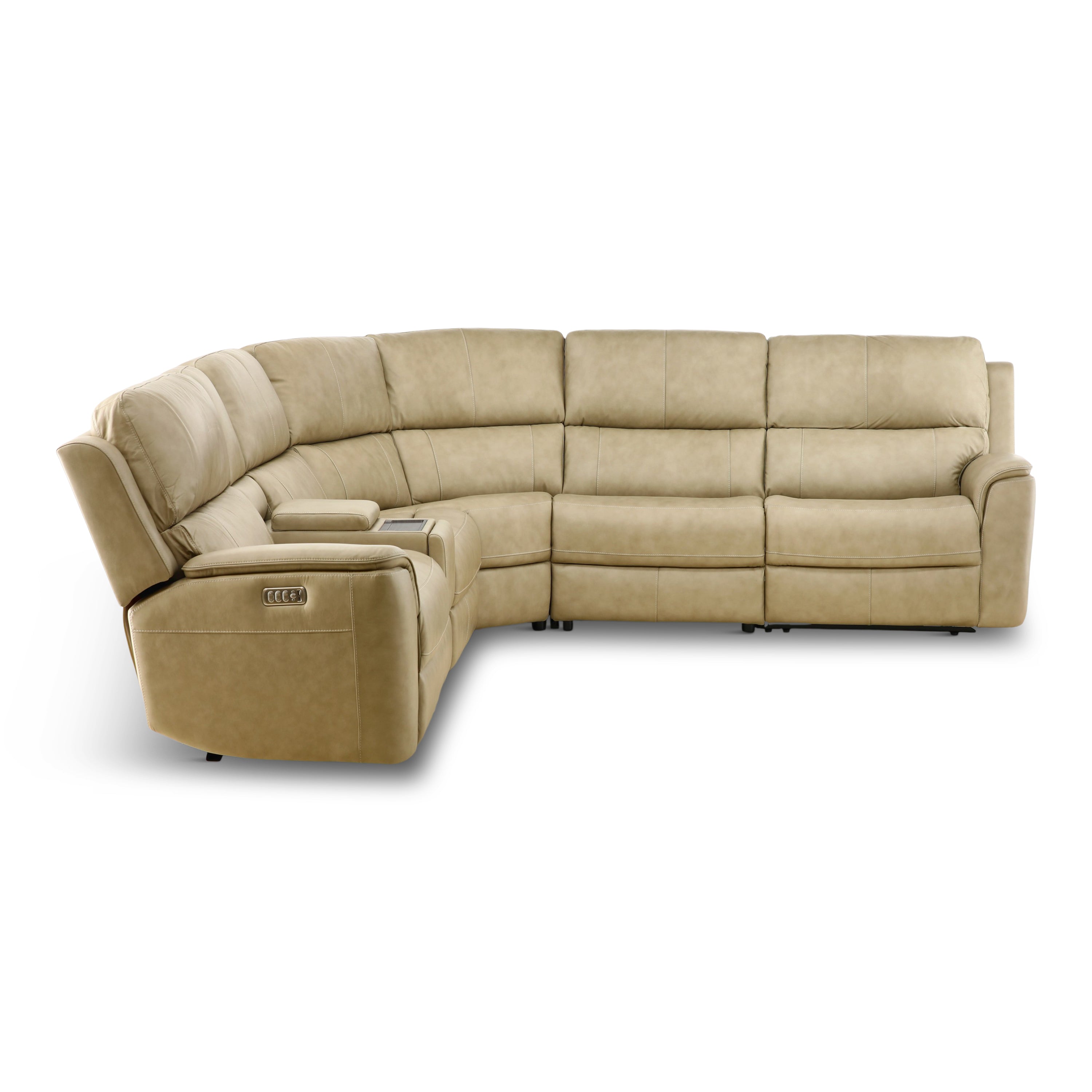 Karson 6-Piece Power Reclining Leather Sectional - Set