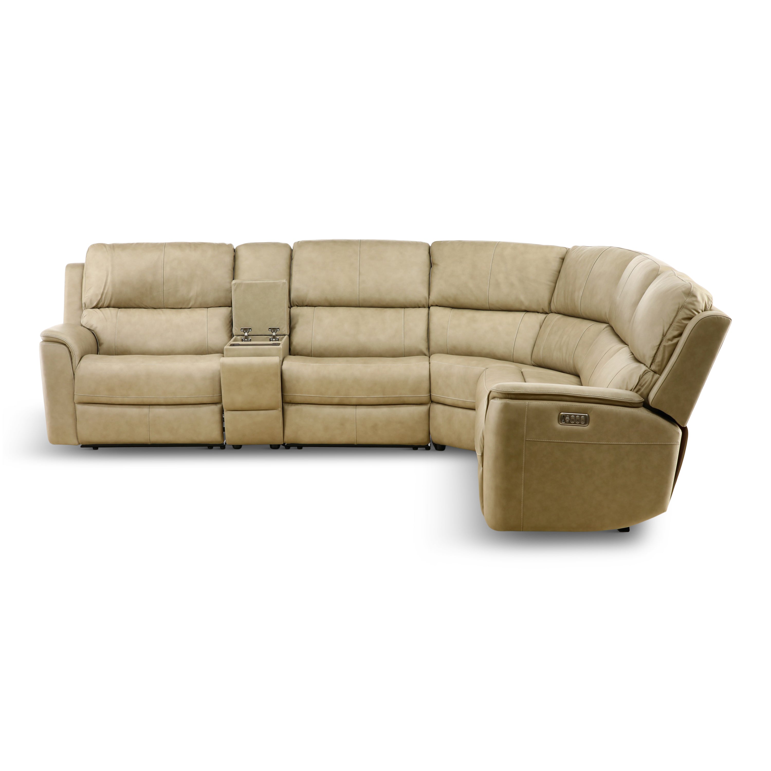 Karson 6-Piece Power Reclining Leather Sectional - Set