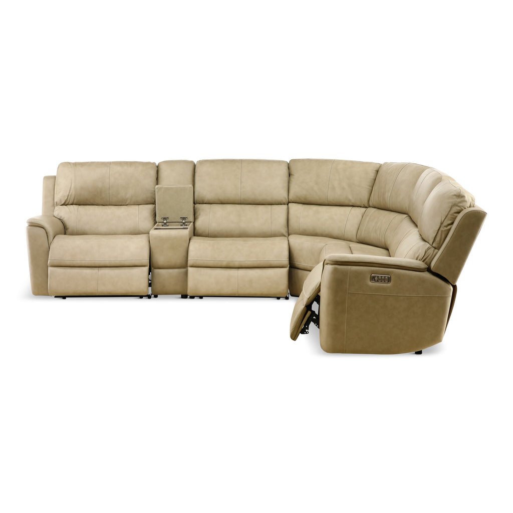 Karson 6-Piece Power Reclining Leather Sectional - Set
