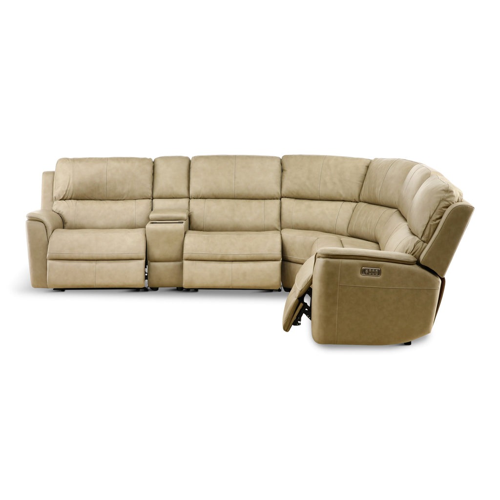 Karson 6-Piece Power Reclining Leather Sectional - Set