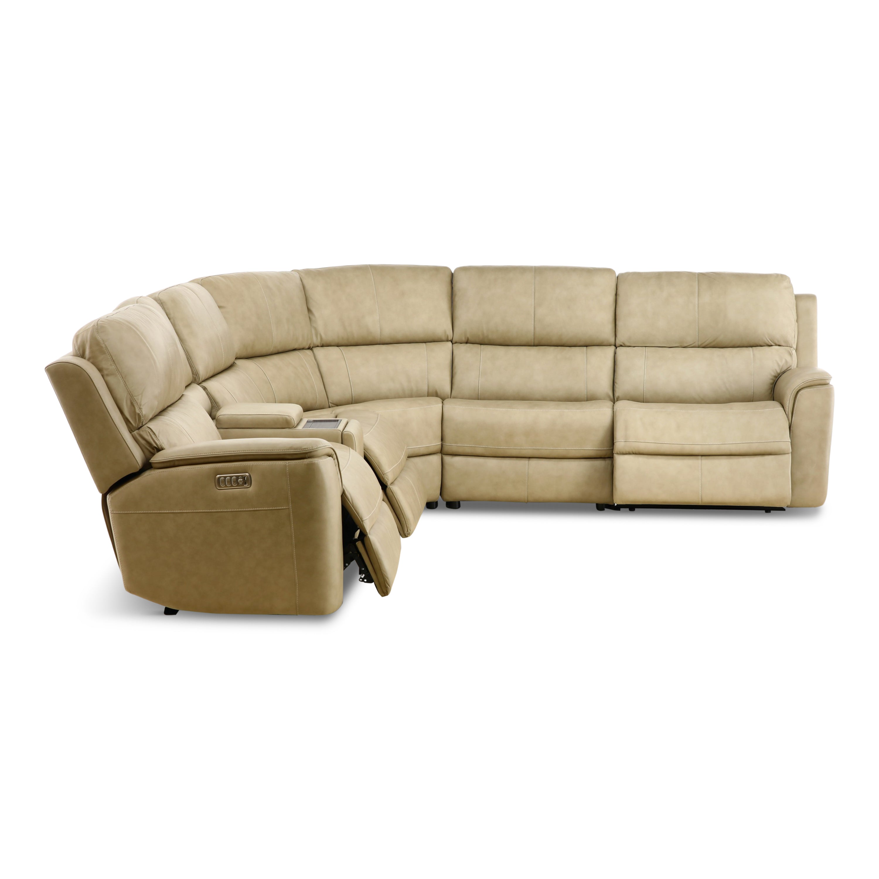 Karson 6-Piece Power Reclining Leather Sectional - Set