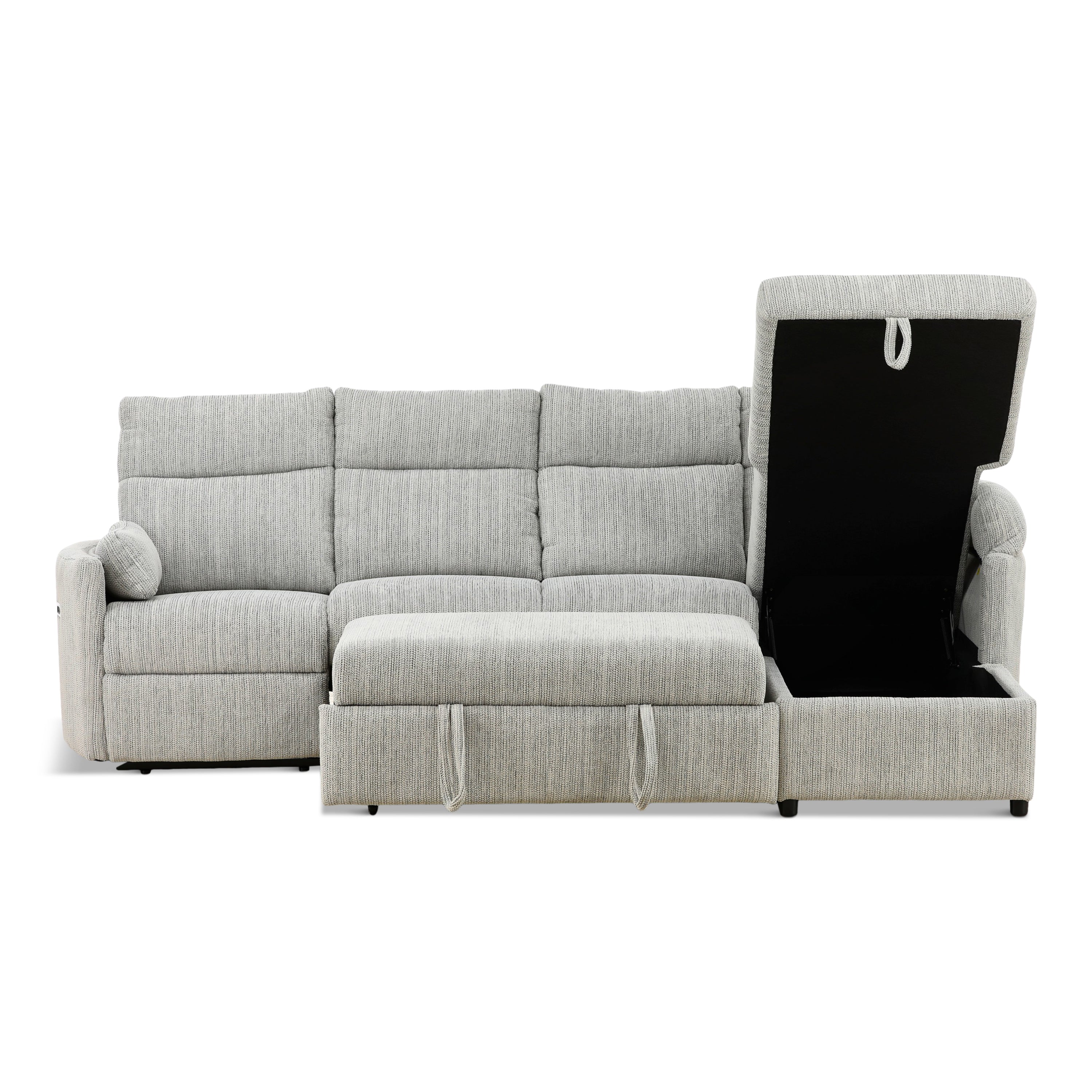 Chamberlain 3-Piece Power Reclining Sectional with Pullout Bed - Set