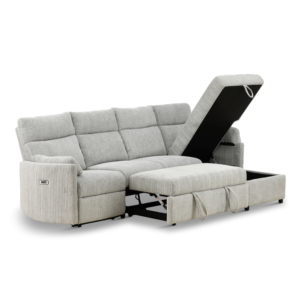 Chamberlain 3-Piece Power Reclining Sectional with Pullout Bed - Set