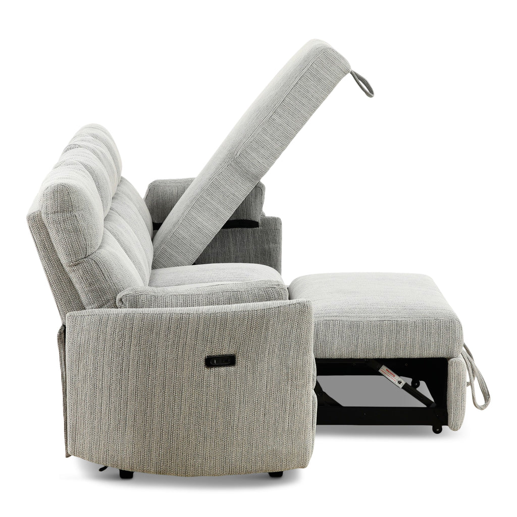 Chamberlain 3-Piece Power Reclining Sectional with Pullout Bed - Set