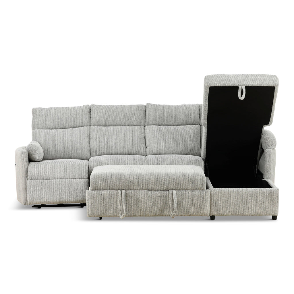 Chamberlain 3-Piece Power Reclining Sectional with Pullout Bed - Set