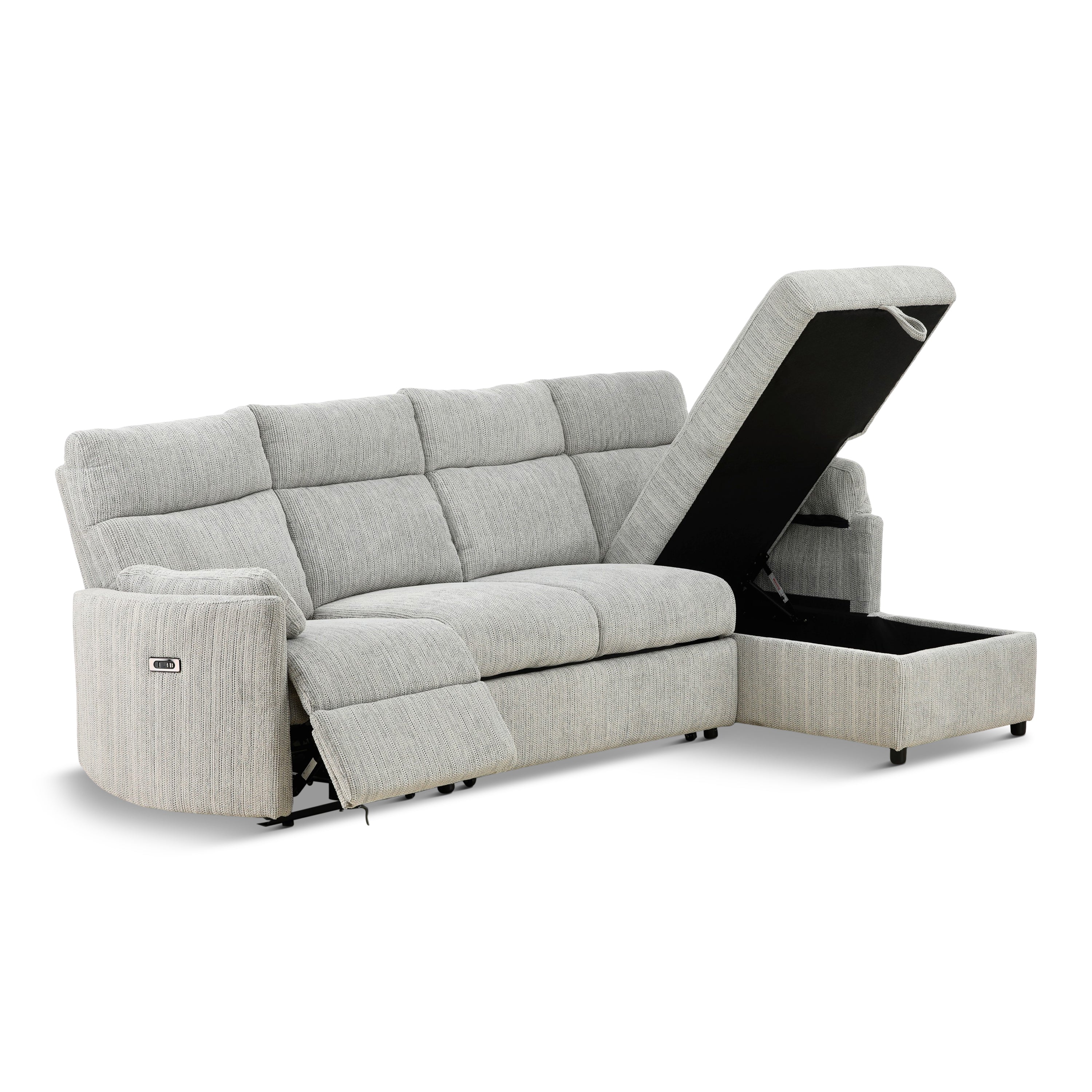Chamberlain 3-Piece Power Reclining Sectional with Pullout Bed - Set
