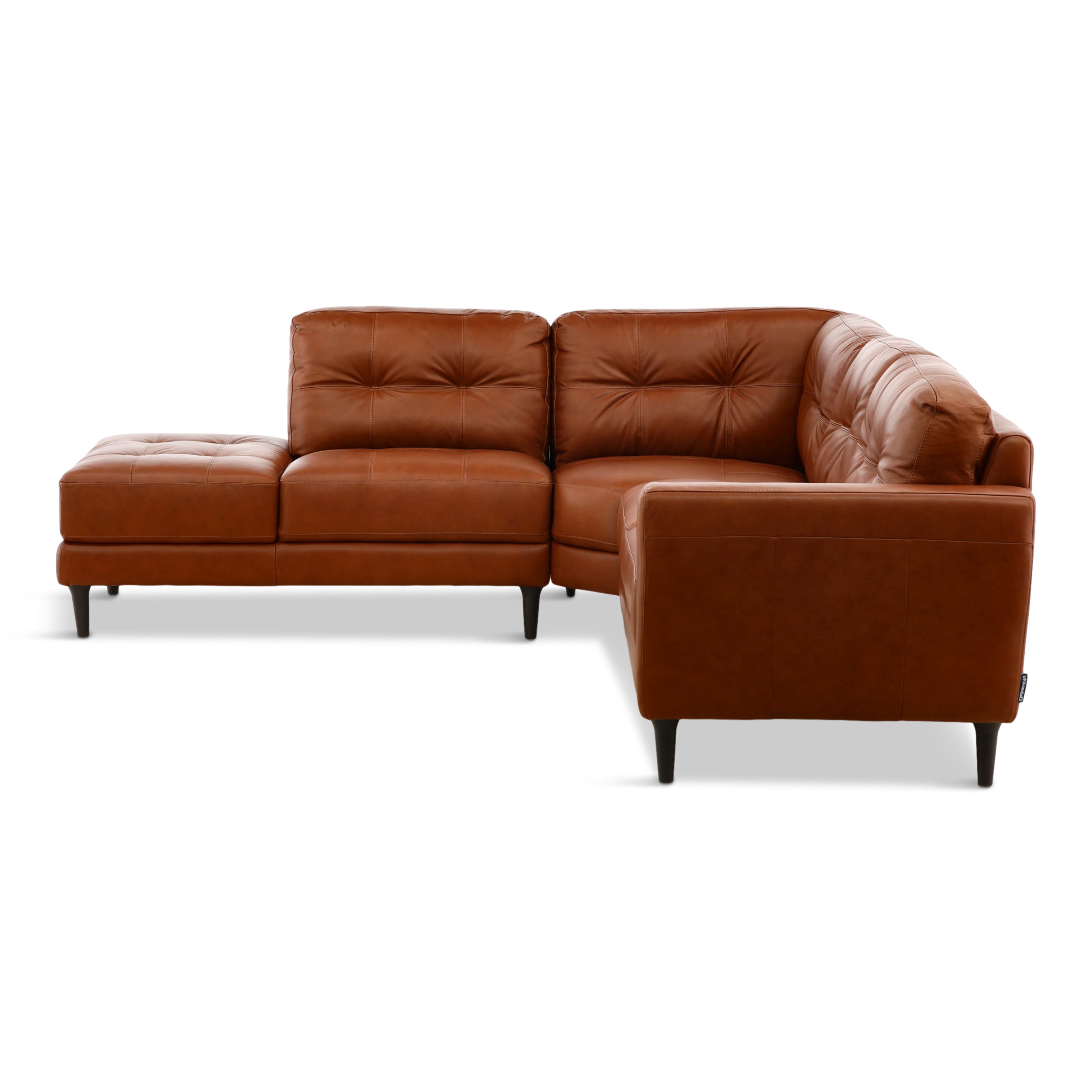 Alaric 3-Piece Left-Facing Leather Sectional - Set