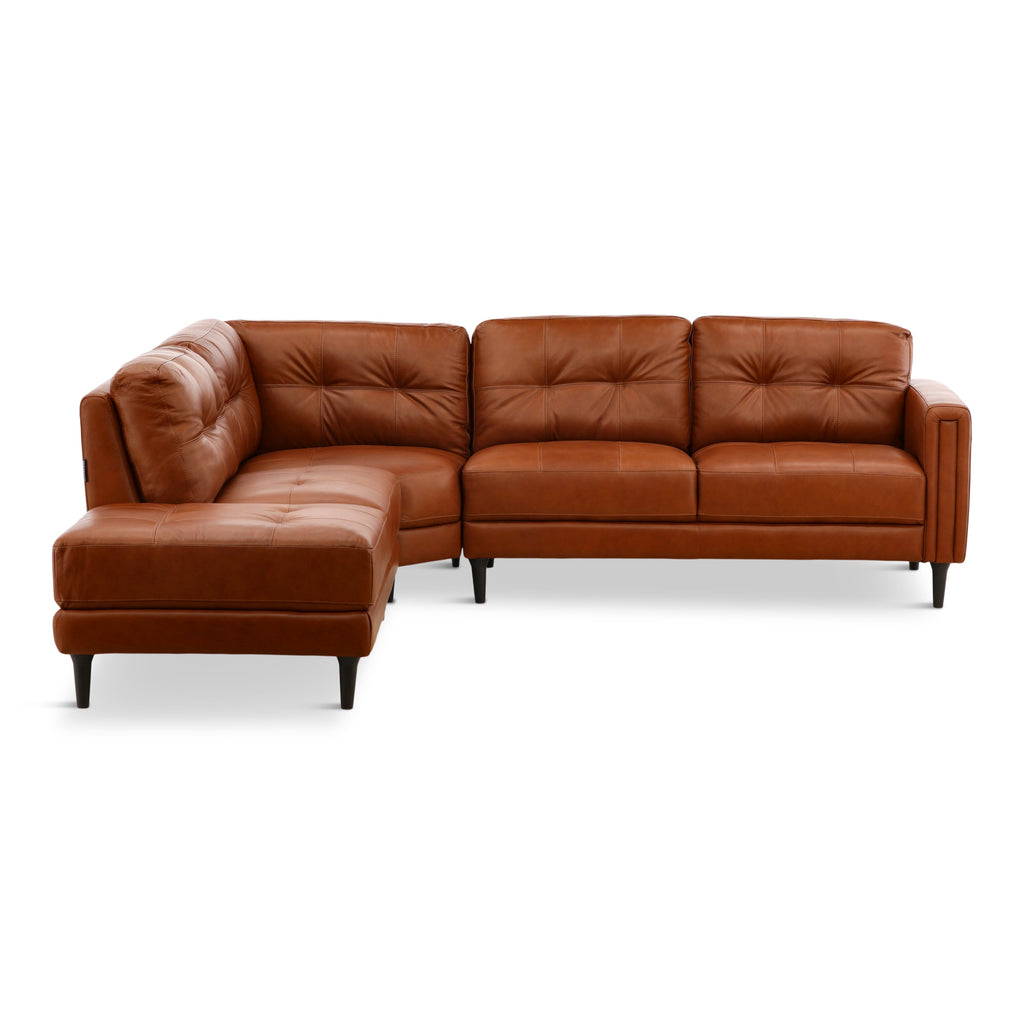 Alaric 3-Piece Left-Facing Leather Sectional - Set