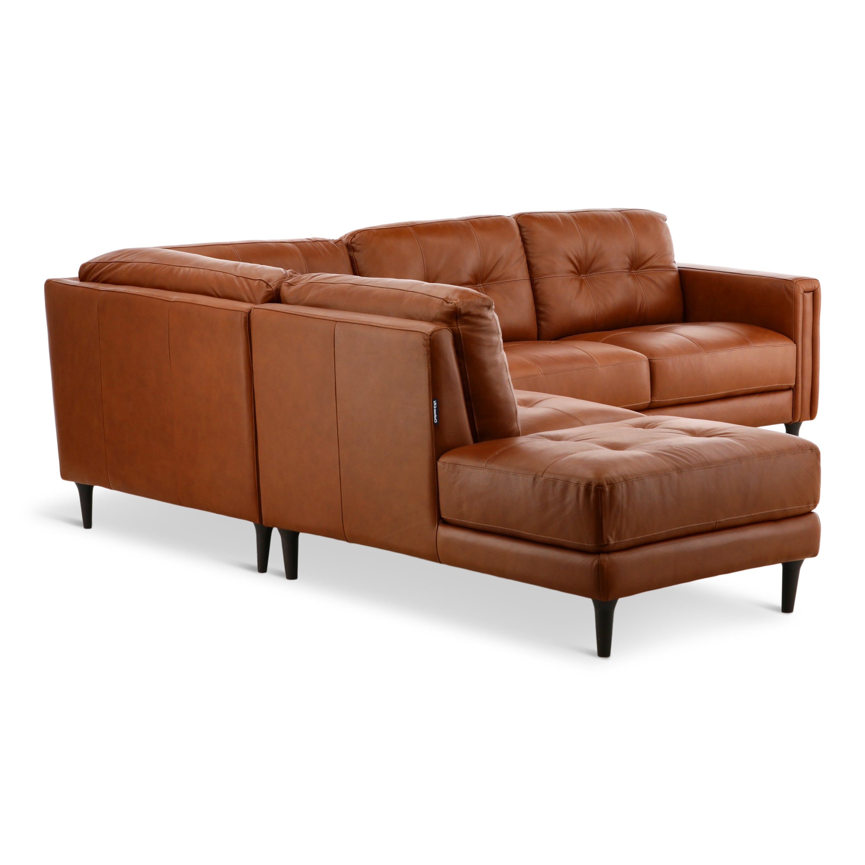 Alaric 3-Piece Left-Facing Leather Sectional - Set