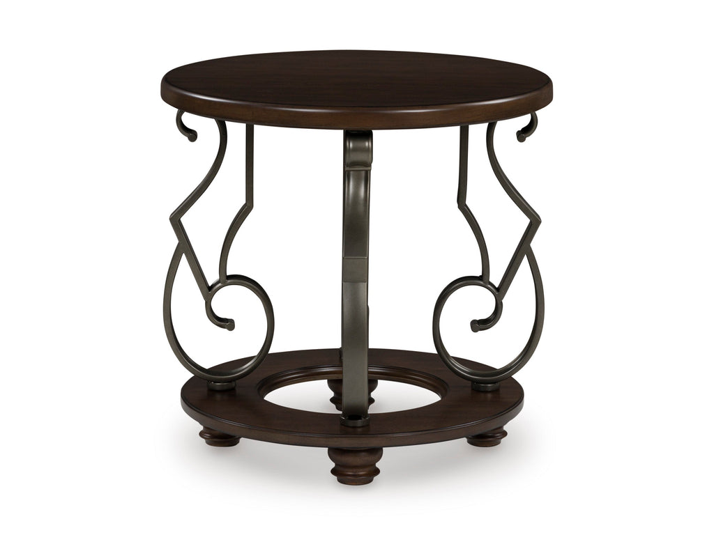 Frallyn Round End Table - Indoor