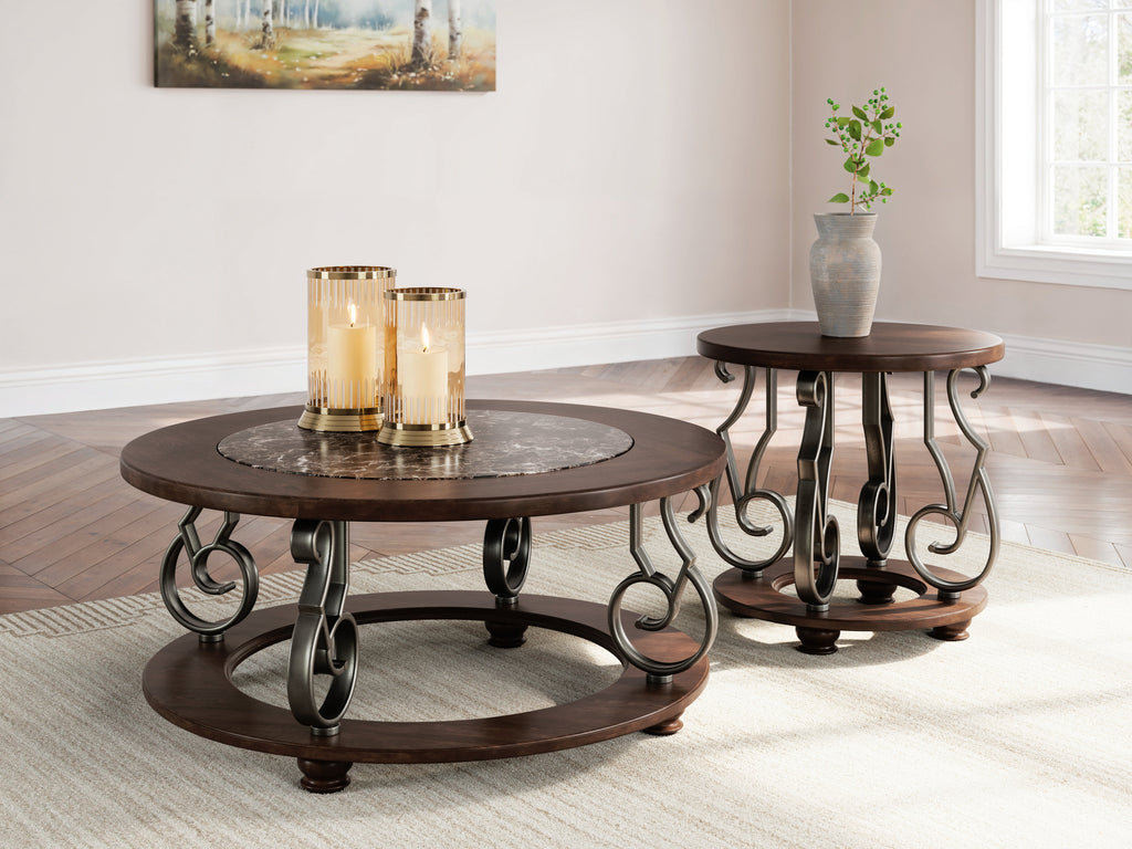 Frallyn Round End Table - Indoor
