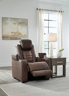 High Impact Leather Power Recliner - Reclining