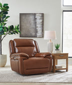 Healy Pier Leather Power Recliner - Reclining