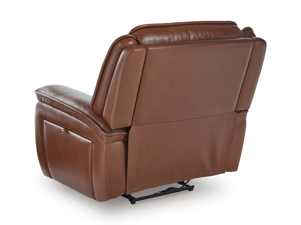Healy Pier Leather Power Recliner - Reclining