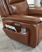 Healy Pier Leather Power Recliner - Reclining