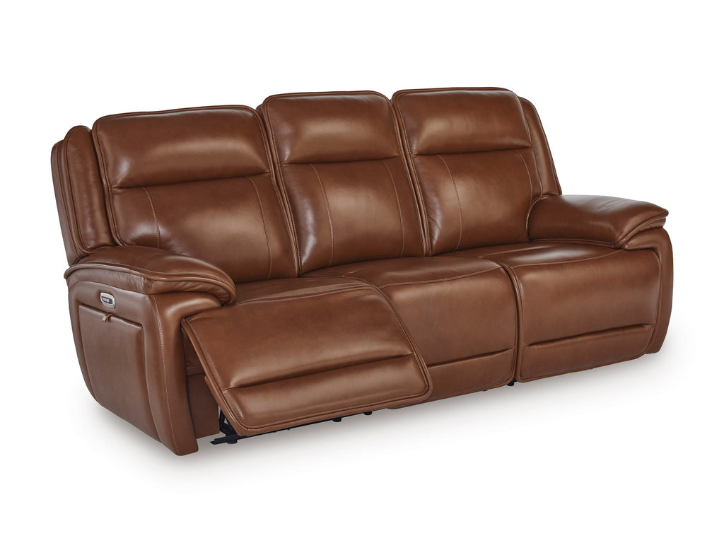 Healy Pier Leather Power Reclining Sofa - Indoor