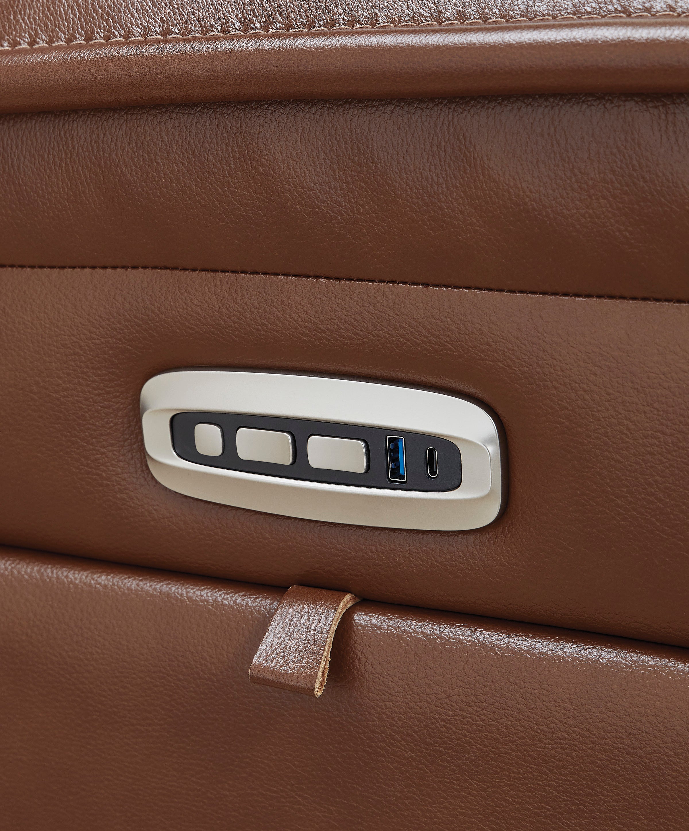 Healy Pier Leather Power Reclining Sofa - Indoor