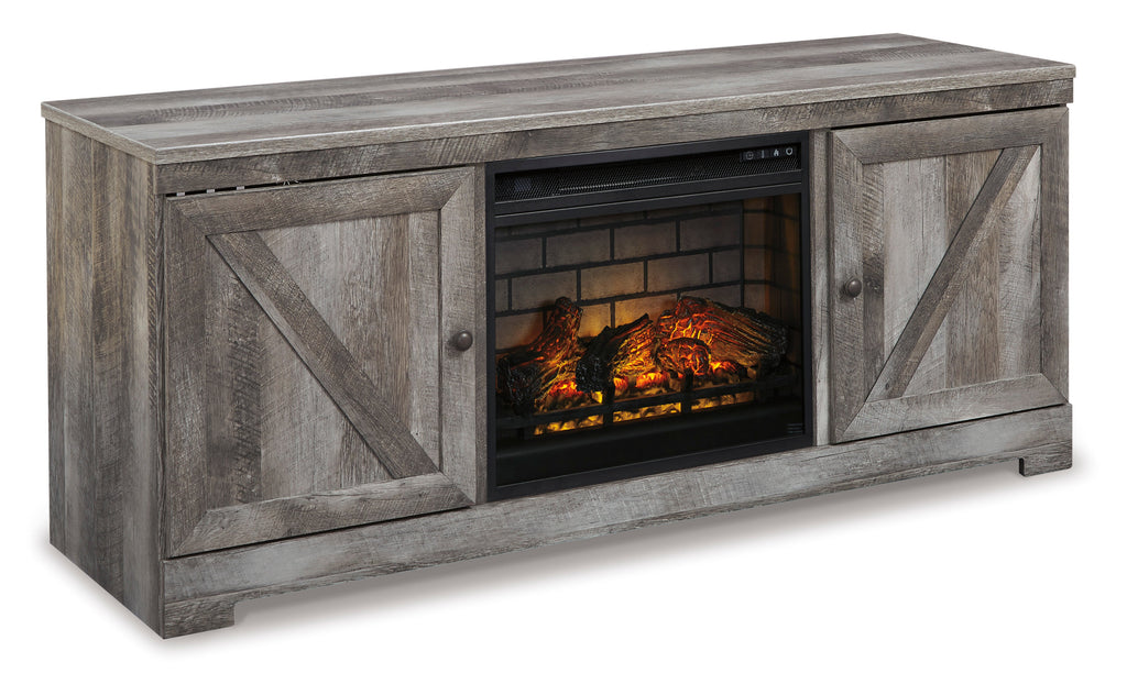 Wynnlow 63 TV Stand with Electric Log Fireplace - Indoor