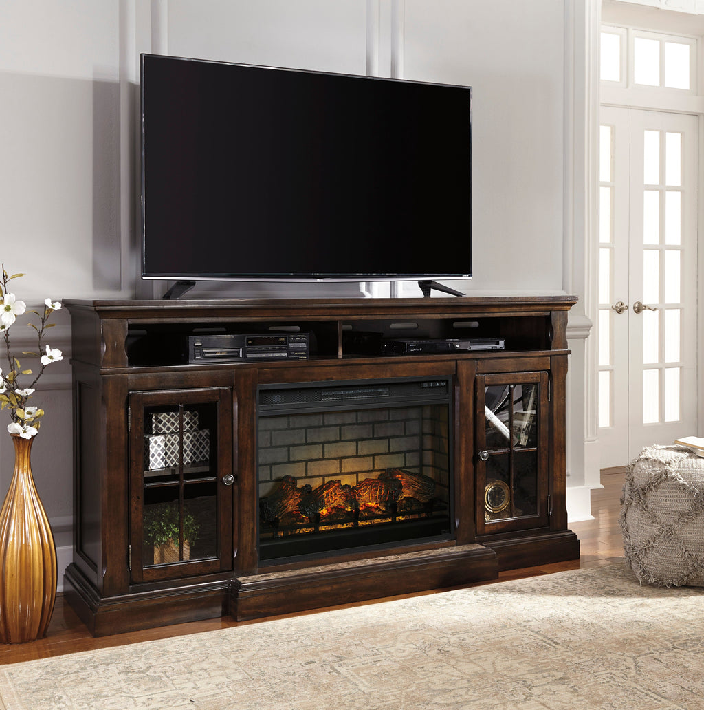 Roddinton 72 TV Stand with Electric Fireplace - Indoor