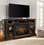 Roddinton 72 TV Stand with Electric Fireplace - Indoor