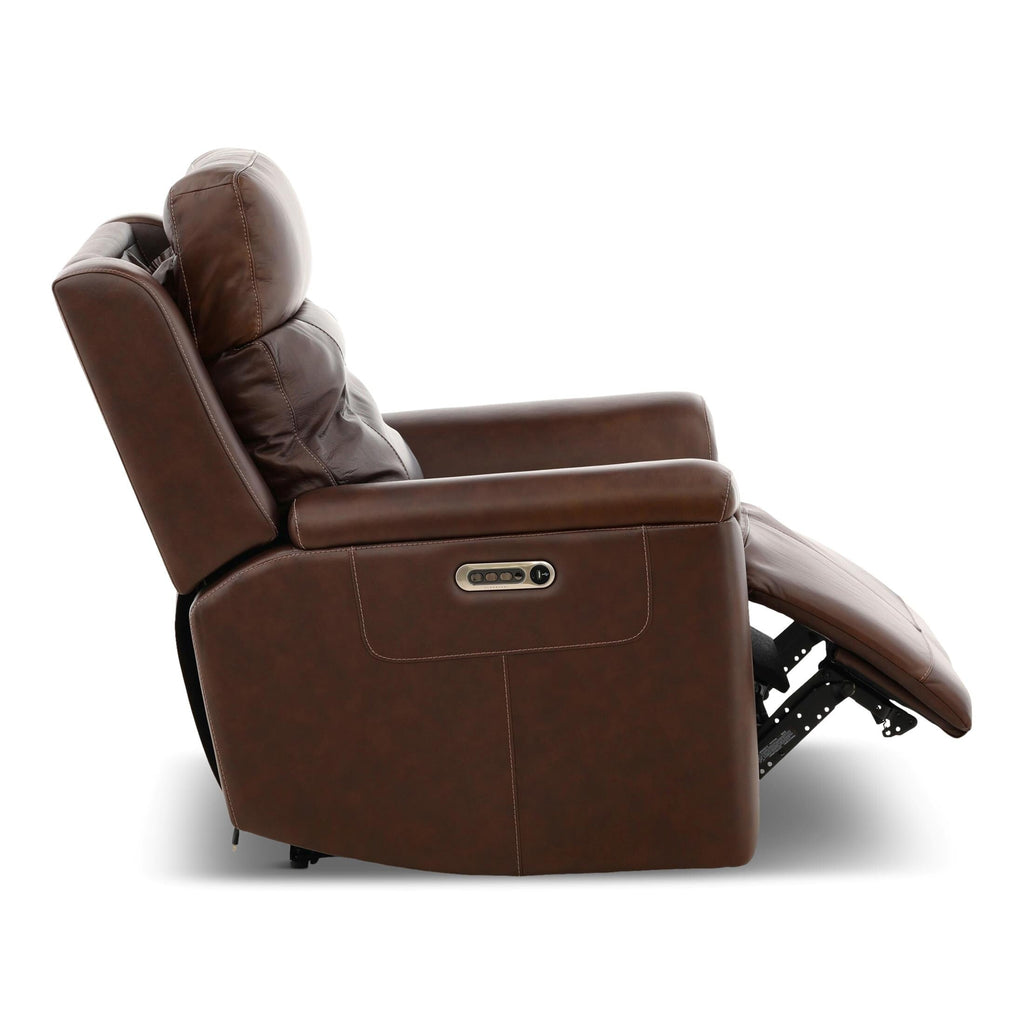 Adrian Leather Power Recliner - Reclining