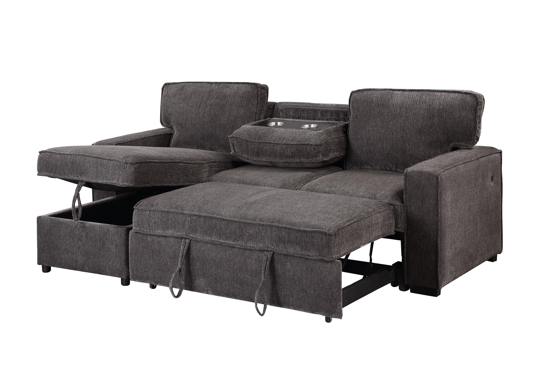 Amir 2-Piece Sectional with Sofa Bed - Set