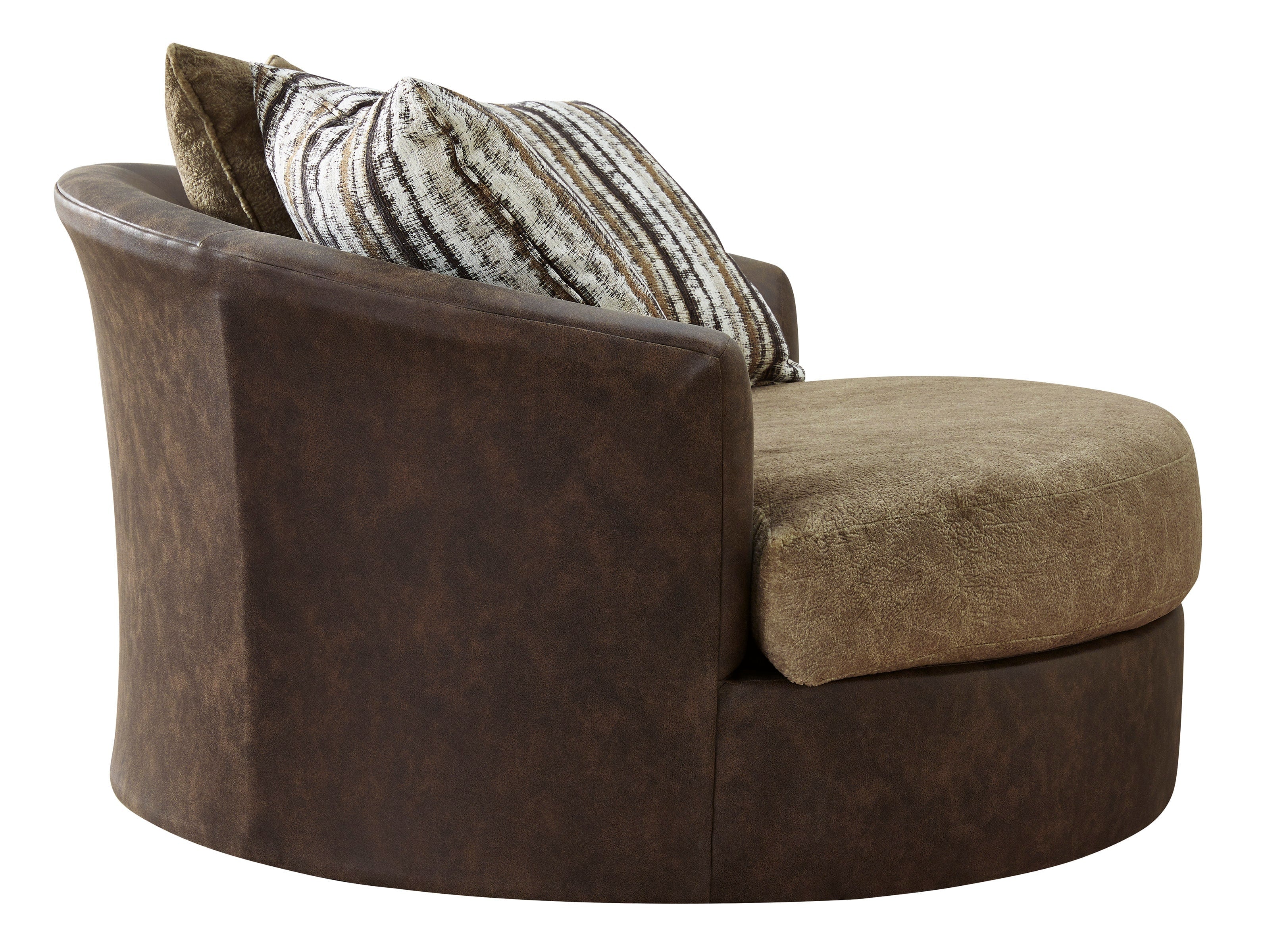 Alesbury Oversized Swivel Accent Chair - Fabric