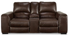 Alessandro Power Reclining Console Loveseat - Leather