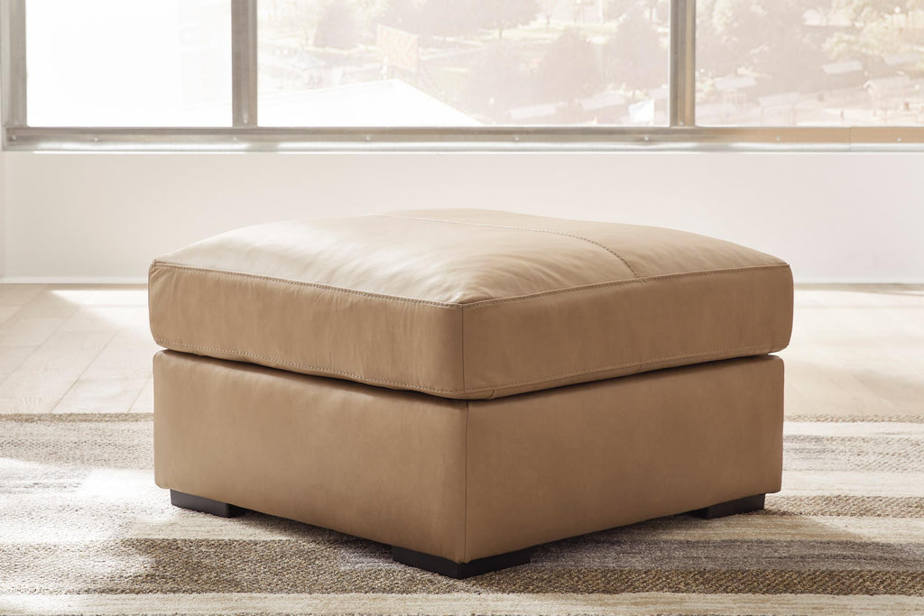 Bandon Oversized Accent Ottoman - Leather