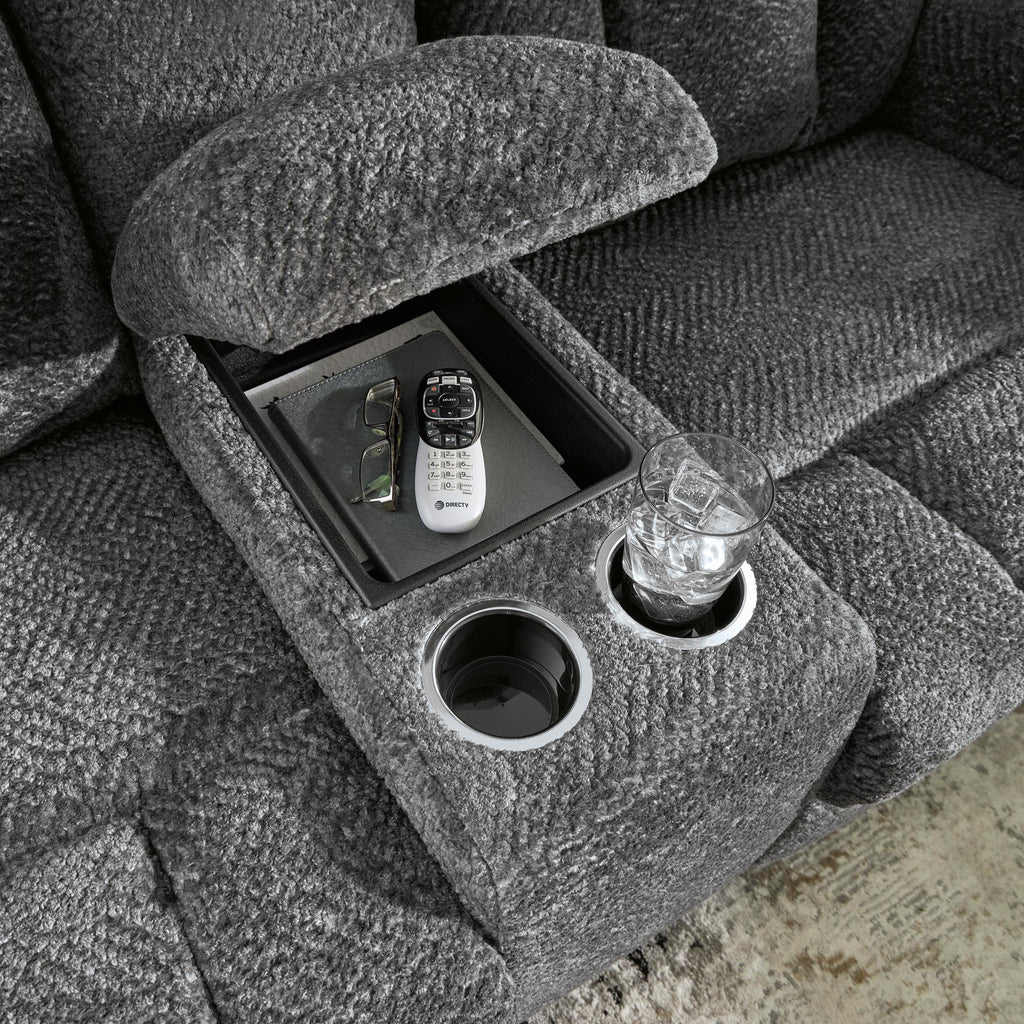 Frohn Reclining Console Loveseat - Fabric