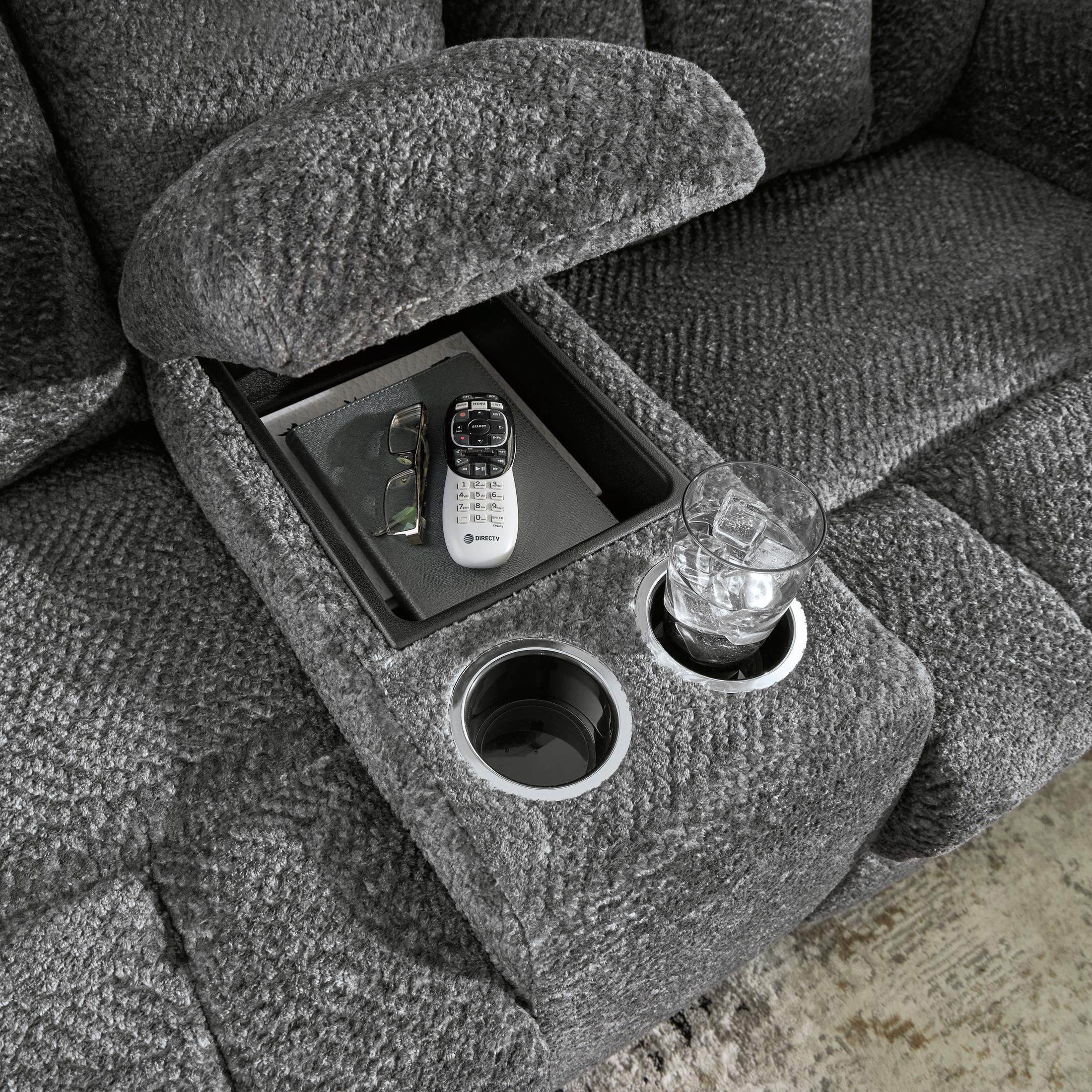 Frohn Reclining Console Loveseat - Fabric