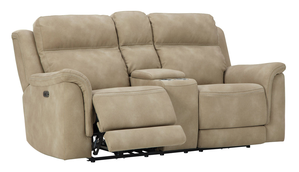 Next-Gen DuraPella Power Reclining Loveseat with Console - Fabric