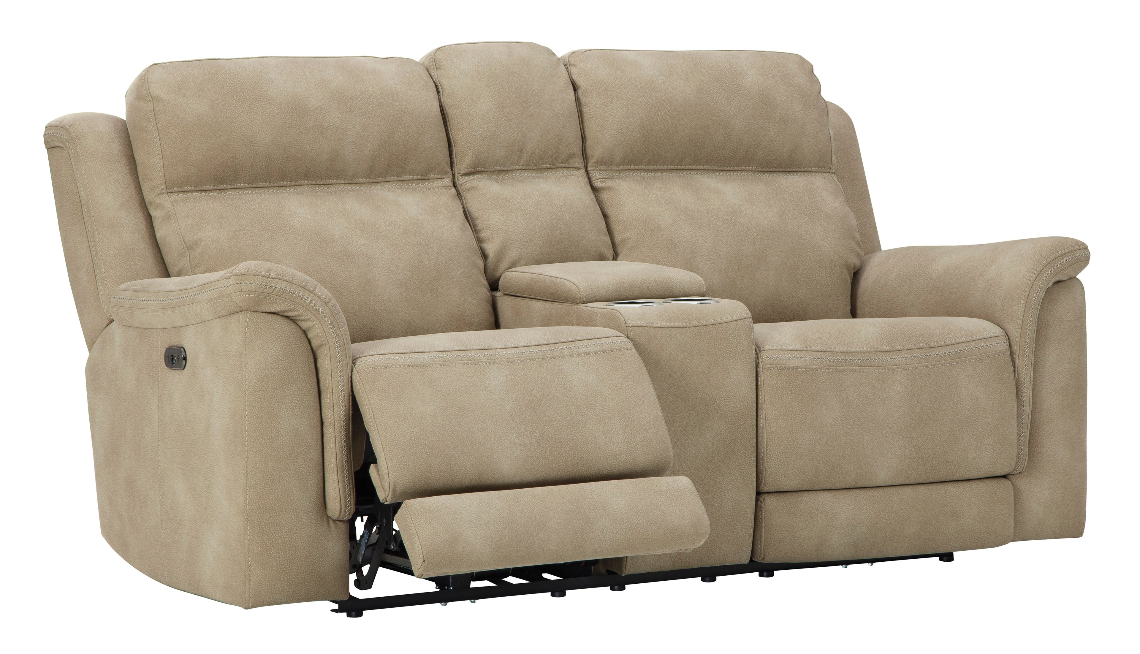 Next-Gen DuraPella Power Reclining Loveseat with Console - Fabric