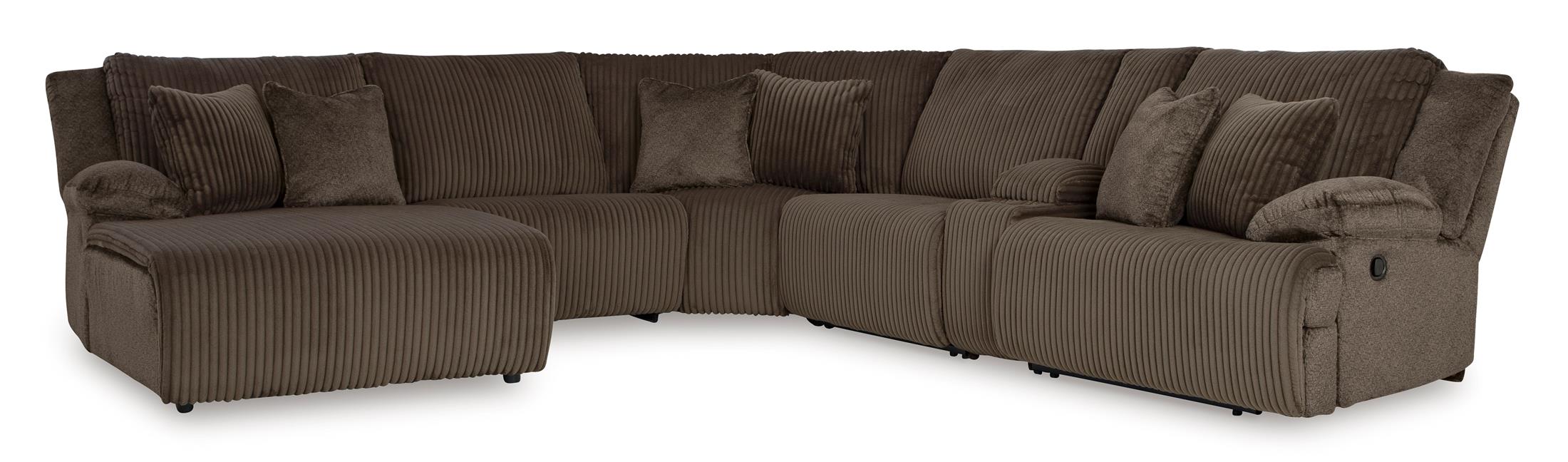 Top Tier Left-Facing 6-Piece Reclining Sectional with Chaise