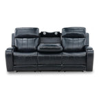 Hampton Leather Home Theater Sofa - Power