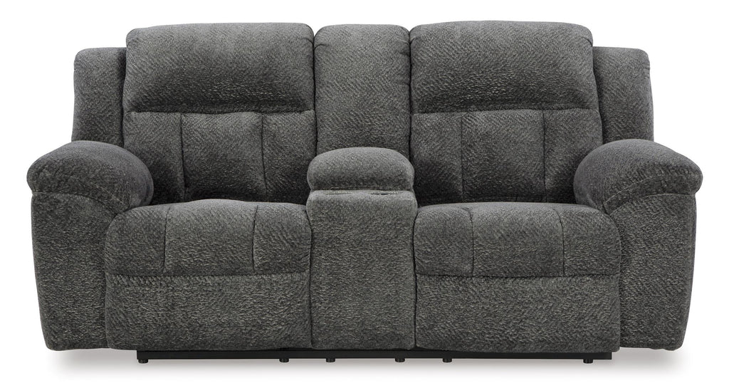 Frohn Reclining Console Loveseat - Fabric