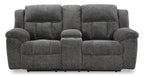 Frohn Reclining Console Loveseat - Fabric