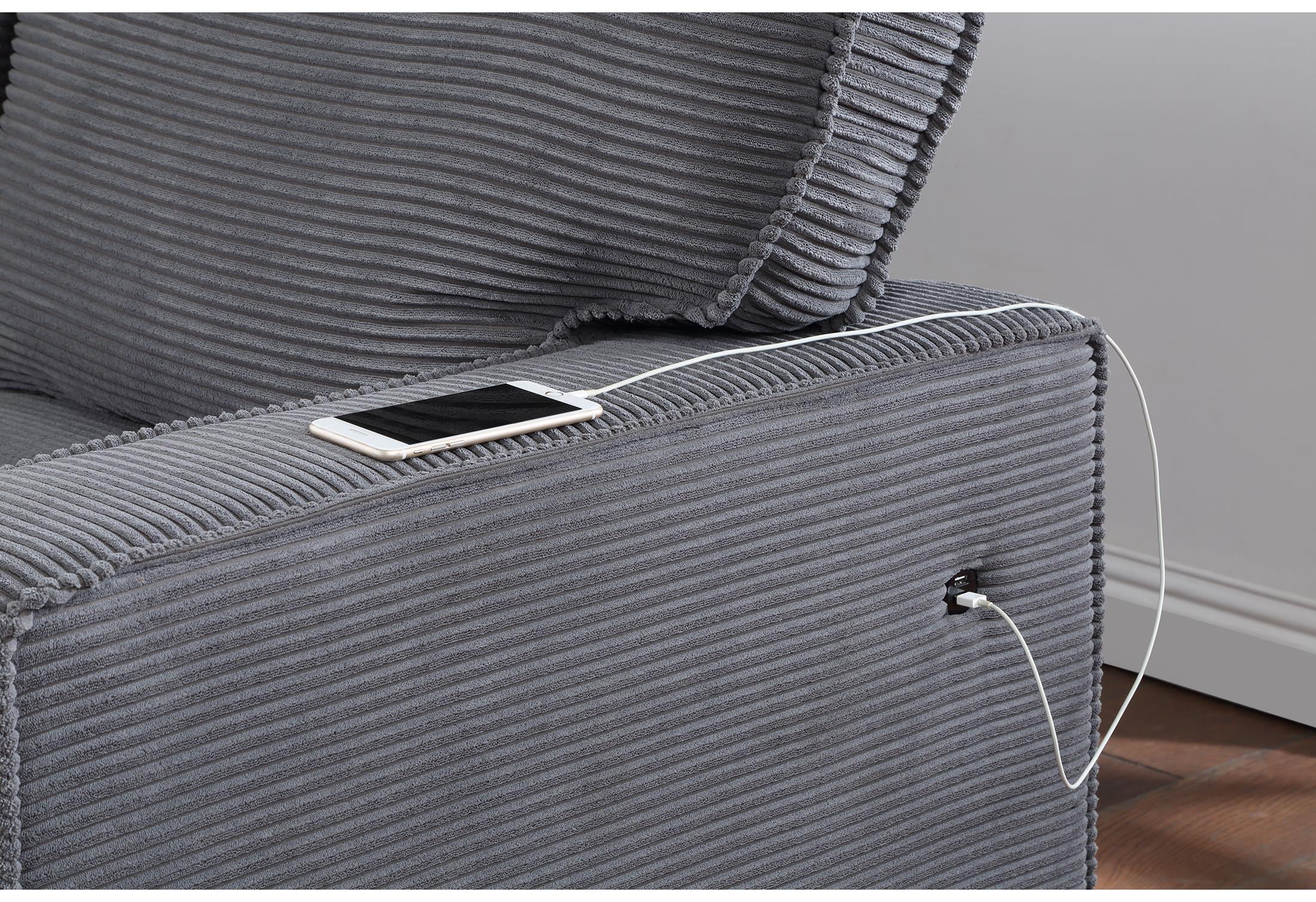 Amir 2-Piece Sectional with Sofa Bed - Set