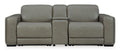 Correze 3-Piece Dual Power Leather Reclining Modular Loveseat with Console - Set