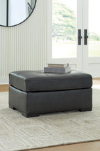Brindley Pier Leather Oversized Accent Ottoman - Fabric